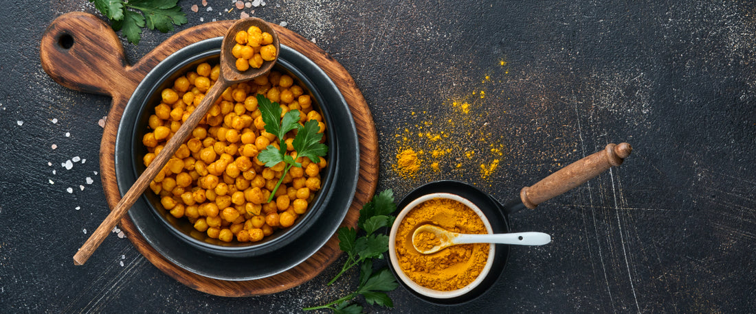 Crispy Turmeric Roasted Chickpeas