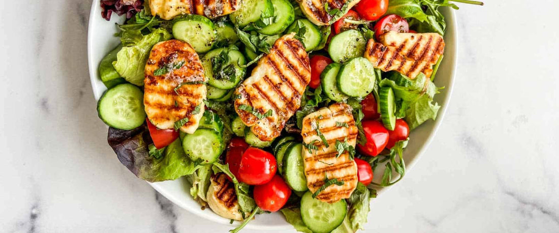 Halloumi Salad with Turmeric