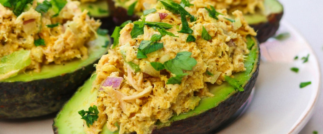 Turmeric Tuna Salad Stuffed Avocado